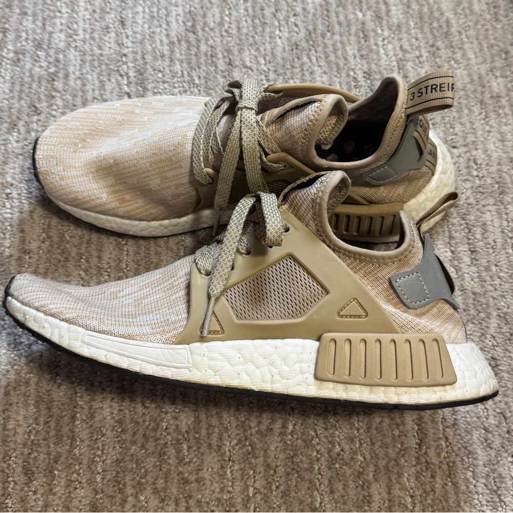 Adidas NMD Tan and White Sneakers